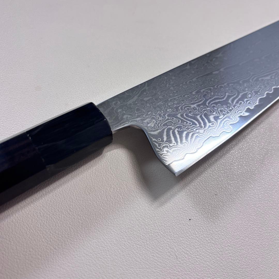 240mm 67層ダマスカスシェフナイフ 牛刀　黒檀本牛角八角柄 和包丁'~
