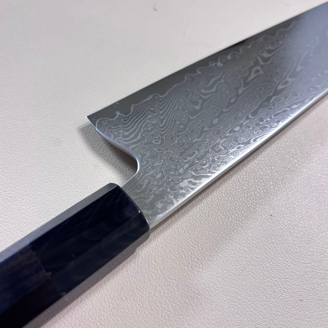 240mm 67層ダマスカスシェフナイフ 牛刀　黒檀本牛角八角柄 和包丁'~