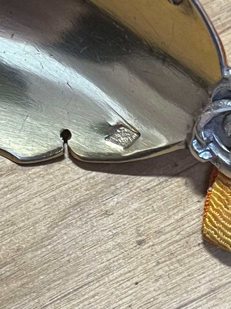 フランスアンティーク すかし　純銀　スプーン