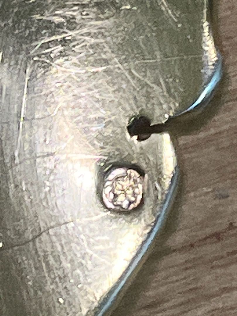 フランスアンティーク すかし　純銀　スプーン