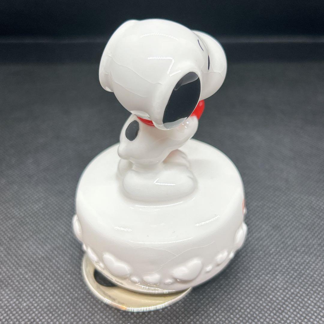 ○レア スヌーピー オルゴール○陶器製 FOR YOU 赤いハート 動作確認済