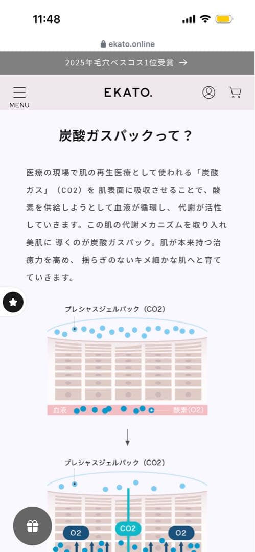 パック・フェイスマスク EKATO PRECIOUS & BALANCING GEL PACK