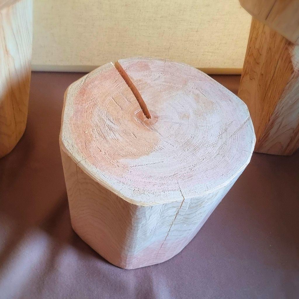 いい香り ナチュラルウッドのテーブル・スツール 無垢無塗装