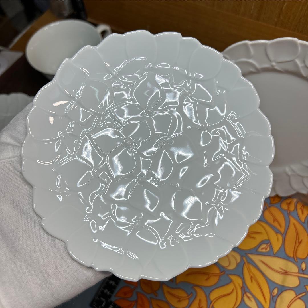 香蘭社　紫陽花　CS、15㌢・19㌢プレートのカルテット２組 美品