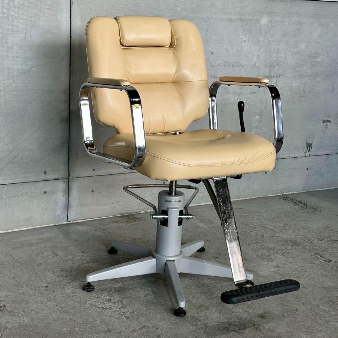 ✿アトリエワールド製✿ヴィンテージ調 サロンチェア レトロベージュ