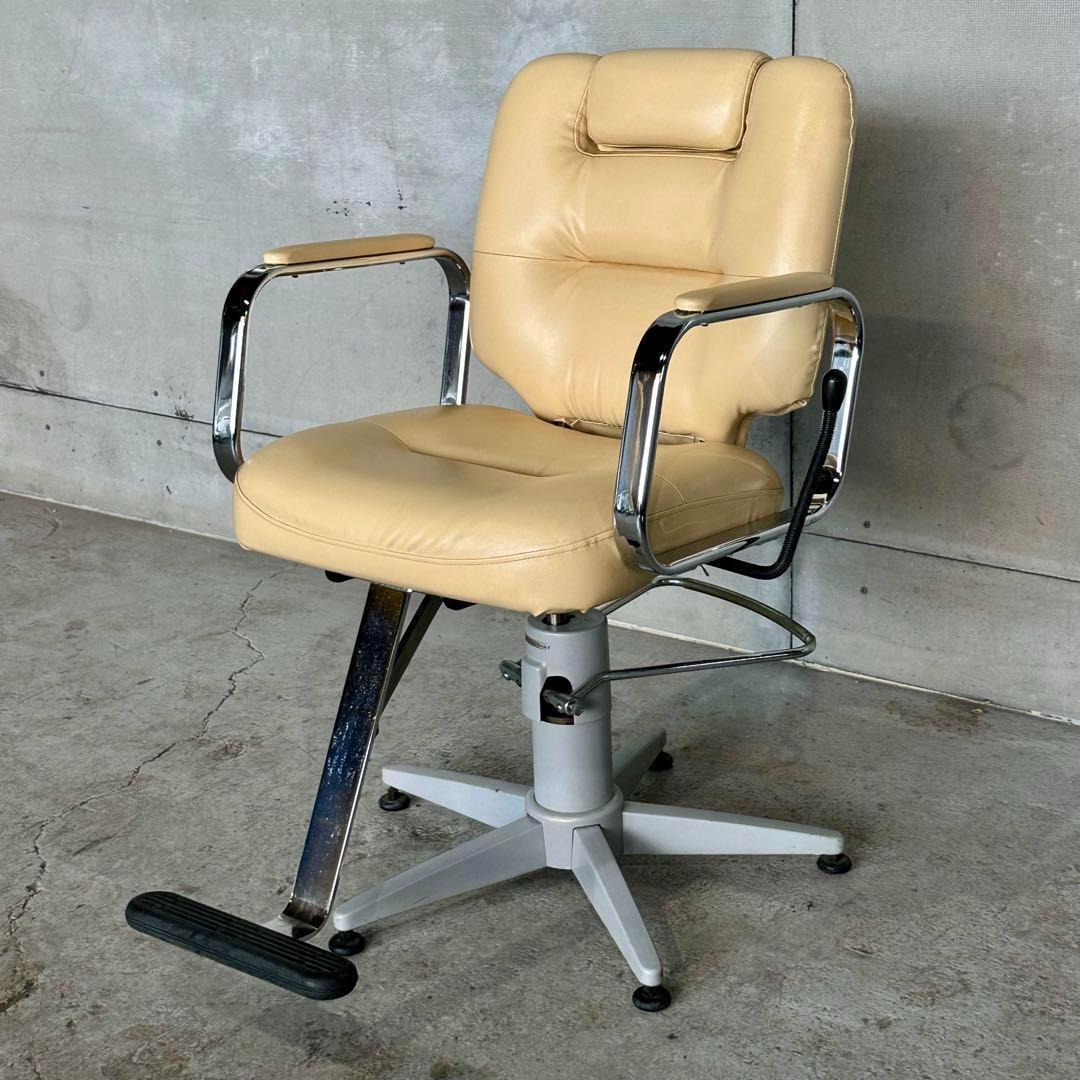 ✿アトリエワールド製✿ヴィンテージ調 サロンチェア レトロベージュ