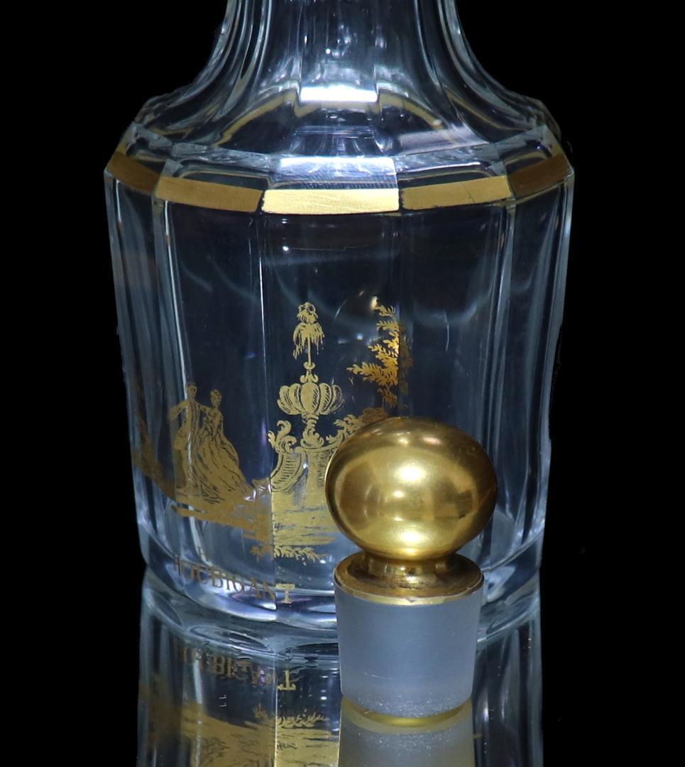 オールド・バカラ 珍品 ルイ15世 マリーレクザンスカ 24金彩多面体大型香水瓶