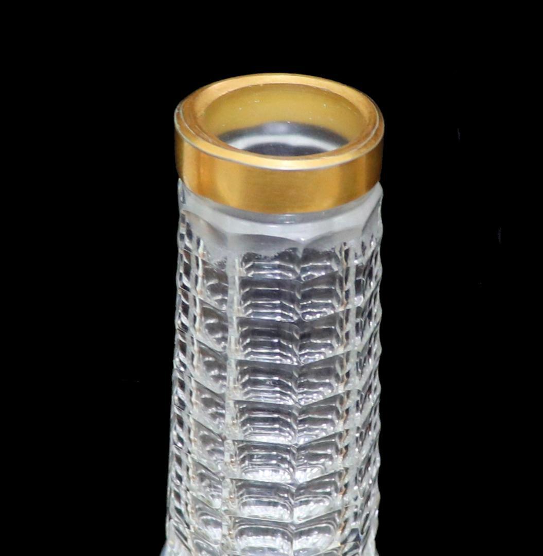 オールド・バカラ 珍品 ルイ15世 マリーレクザンスカ 24金彩多面体大型香水瓶