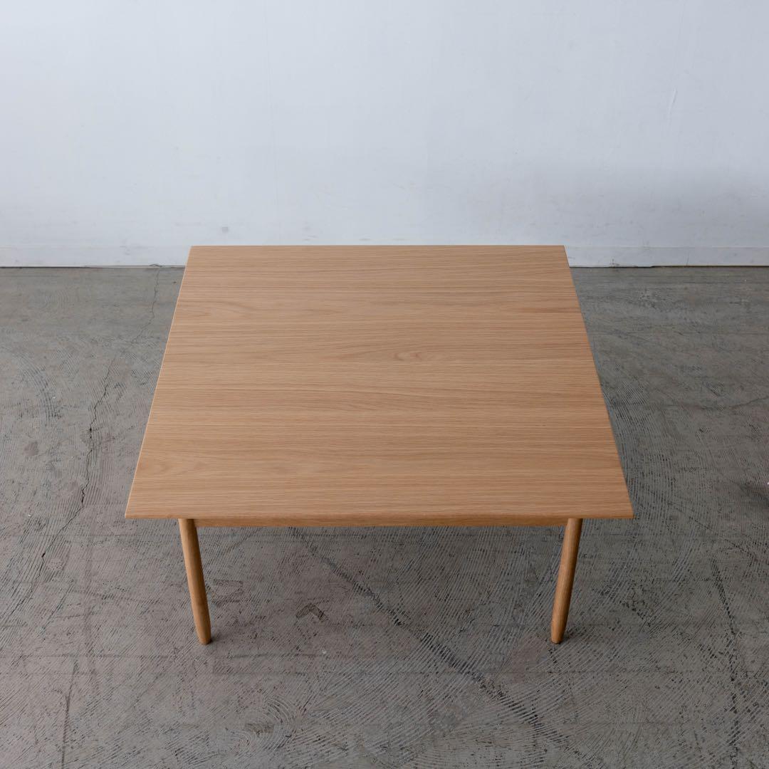 オーク材　正方形　テーブル　ナチュラル　75cm