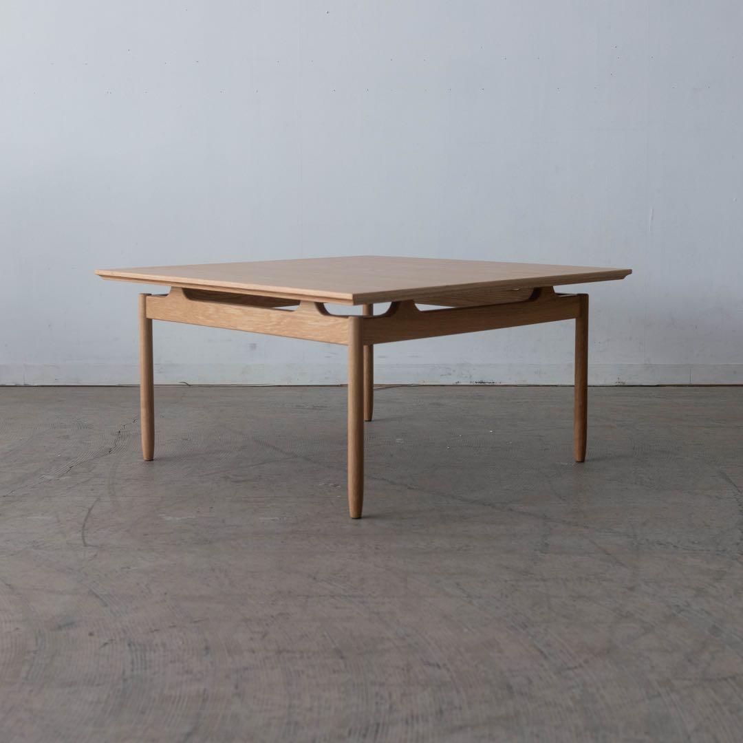 オーク材　正方形　テーブル　ナチュラル　75cm