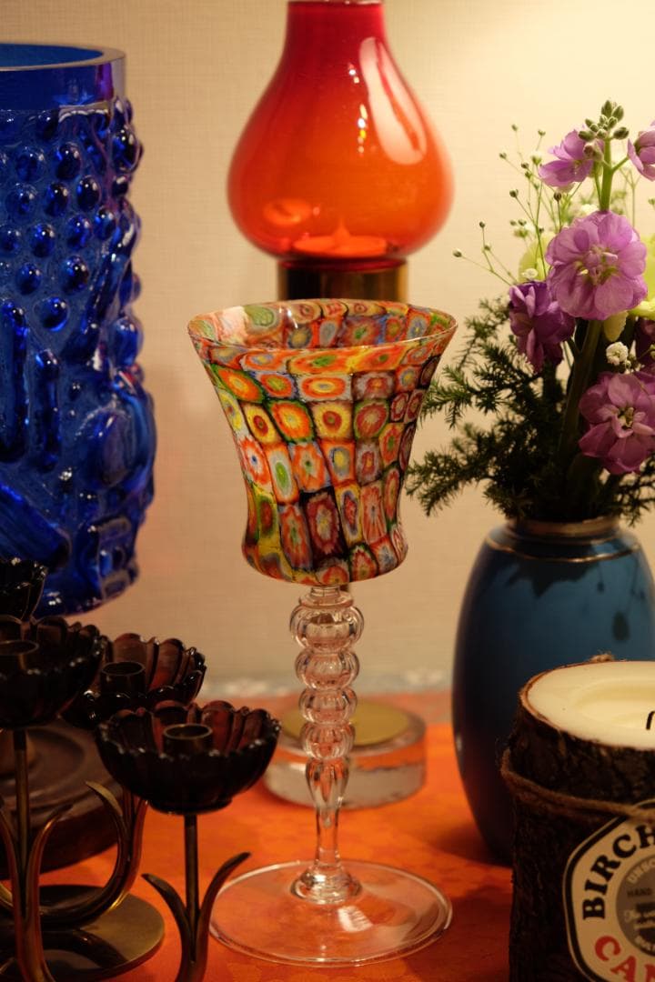 吹きガラス ワイングラス 民藝/茶碗/江波冨士子/黒木国昭/藤田喬平/舩木倭帆