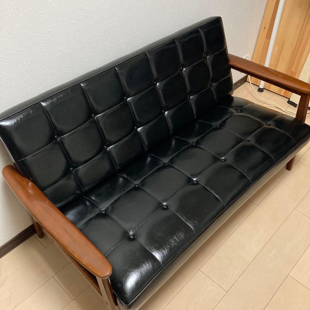 オールドカリモク ソファ 2人掛け長椅子 ヴィンテージ家具 2シーター