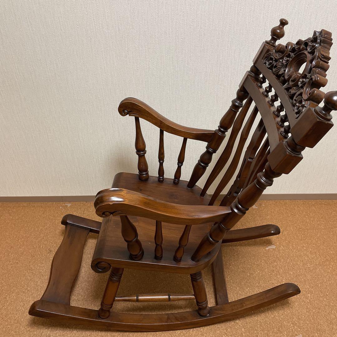 [レアサイズ] 子供用 アンティーク調 ロッキングチェア ビンテージ家具