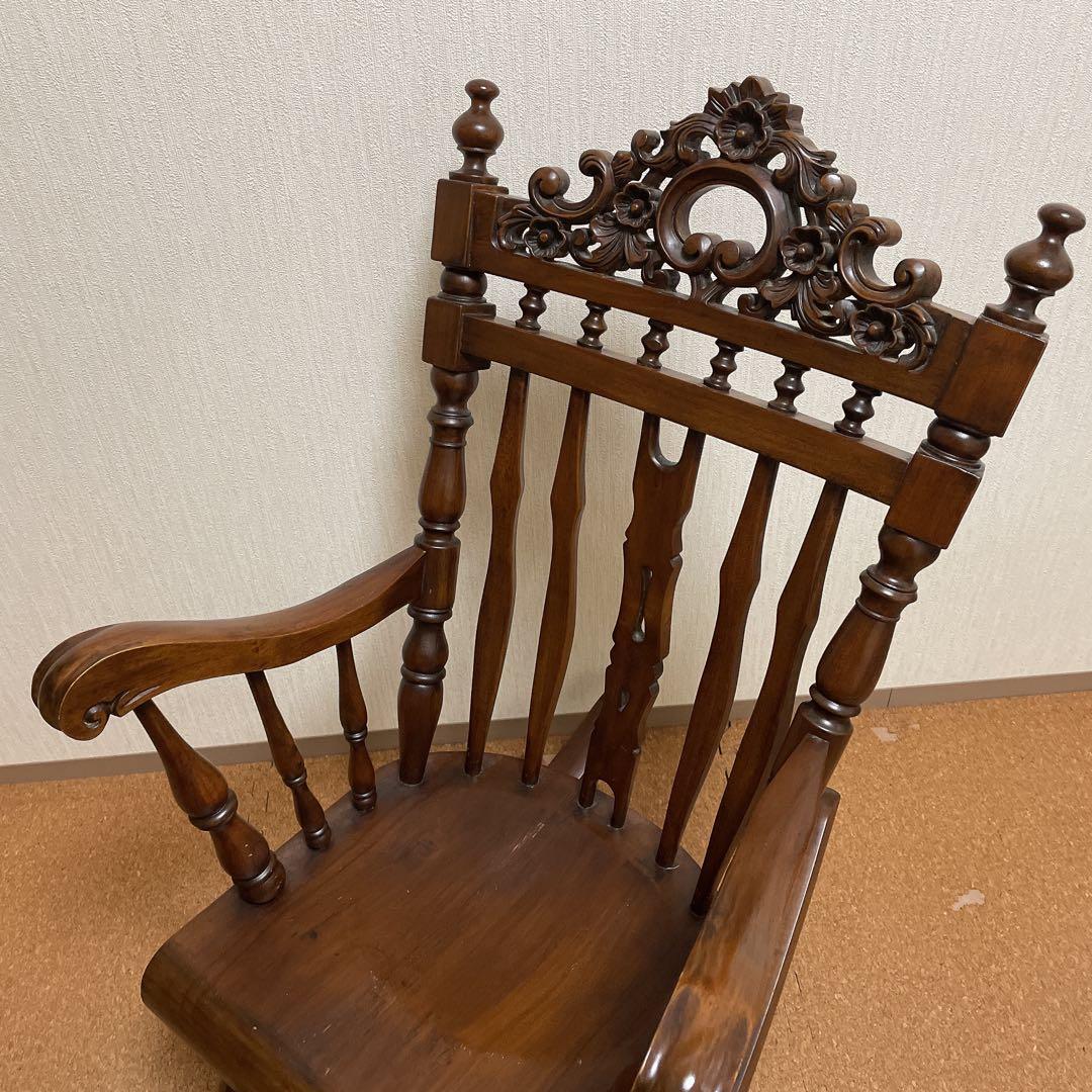 [レアサイズ] 子供用 アンティーク調 ロッキングチェア ビンテージ家具