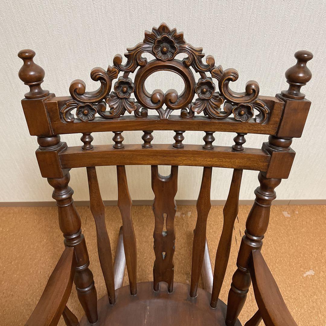 [レアサイズ] 子供用 アンティーク調 ロッキングチェア ビンテージ家具