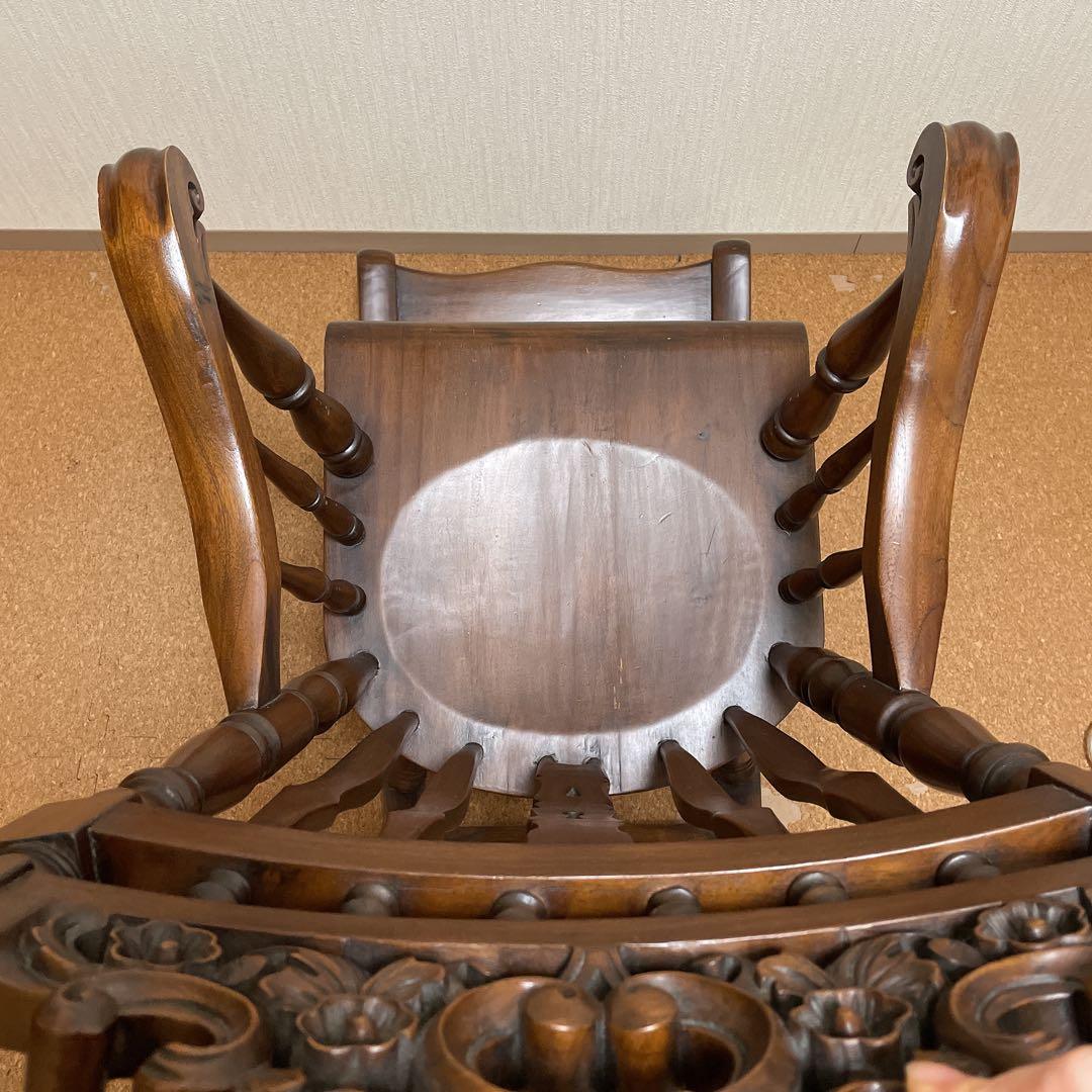 [レアサイズ] 子供用 アンティーク調 ロッキングチェア ビンテージ家具