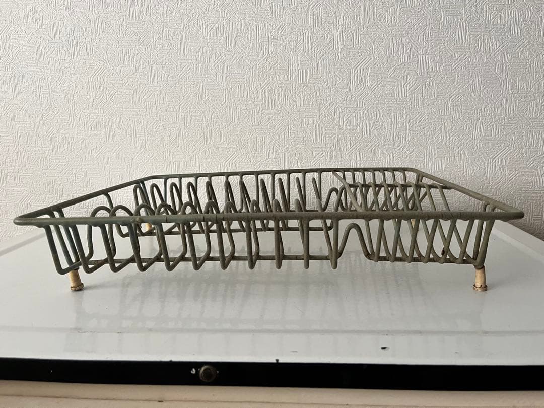 シャビーシック◆レア◆アンティークディッシュラック水切りラック水切りかご