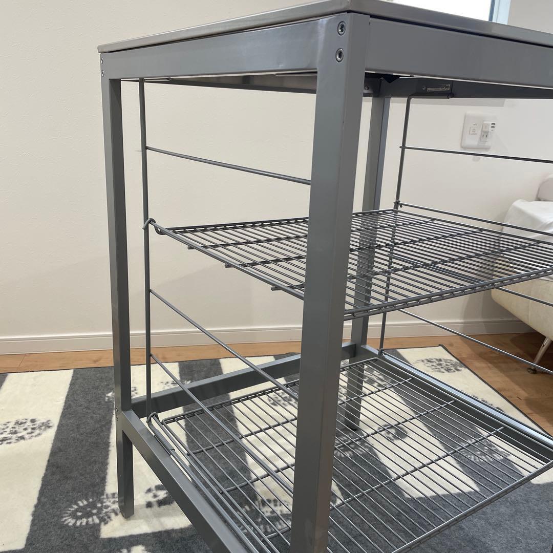 IKEA UDDEN ステンレス製2段キッチンラック
