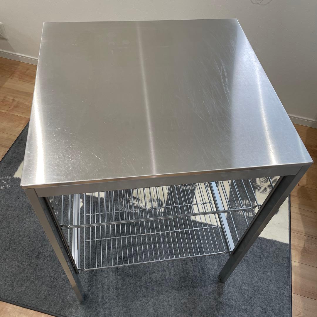 IKEA UDDEN ステンレス製2段キッチンラック