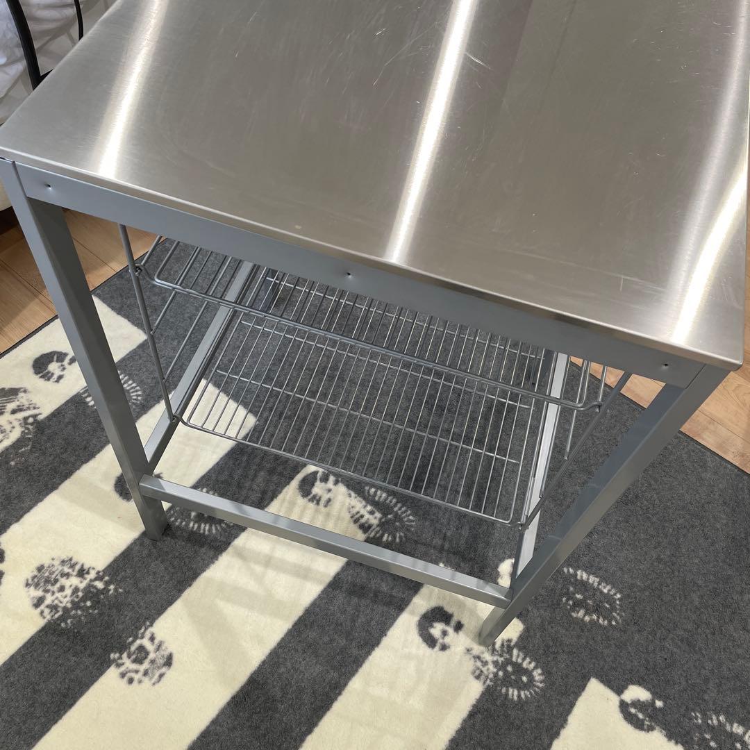 IKEA UDDEN ステンレス製2段キッチンラック