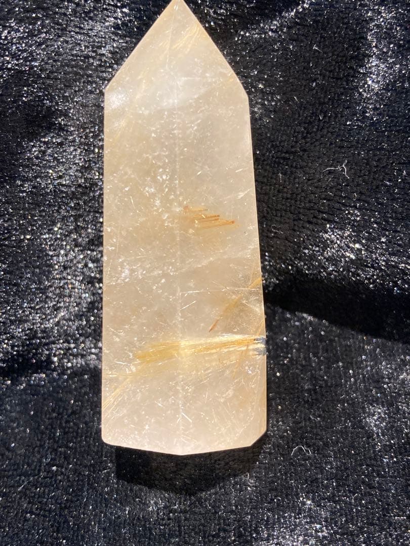 太陽ルチルクォーツ ポイント 天然石 パワーストーン 財運 金運