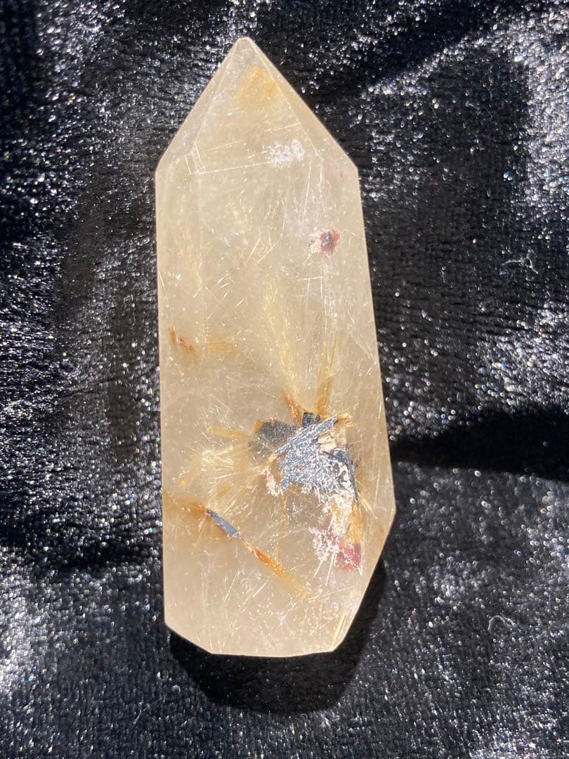 太陽ルチルクォーツ ポイント 天然石 パワーストーン 財運 金運