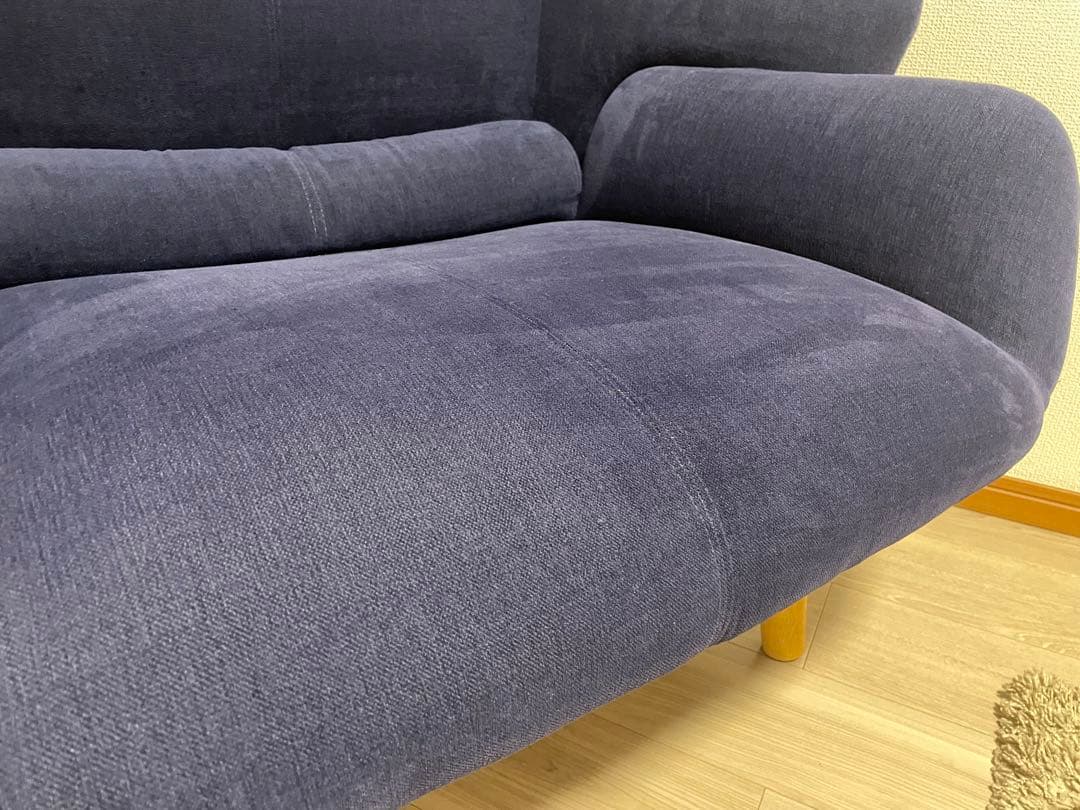 ボーコンセプト nendo 1Pワイド ソファ 青ファブリック