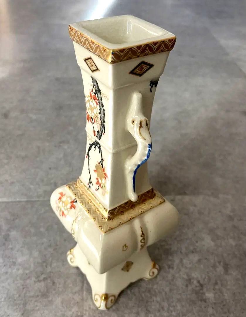 薩摩焼 人間国宝 十五代 沈壽官作 花瓶 桜花図 古美術品 骨董品 - メルカリ