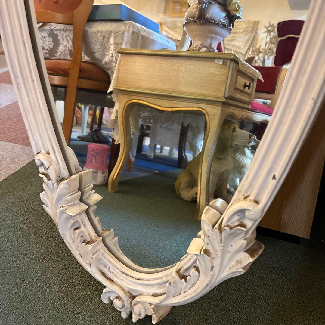 ロココ調　姫系オーバルミラー