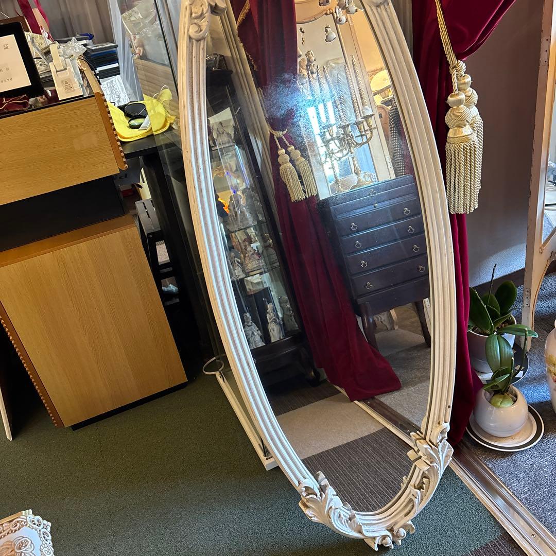 ロココ調　姫系オーバルミラー