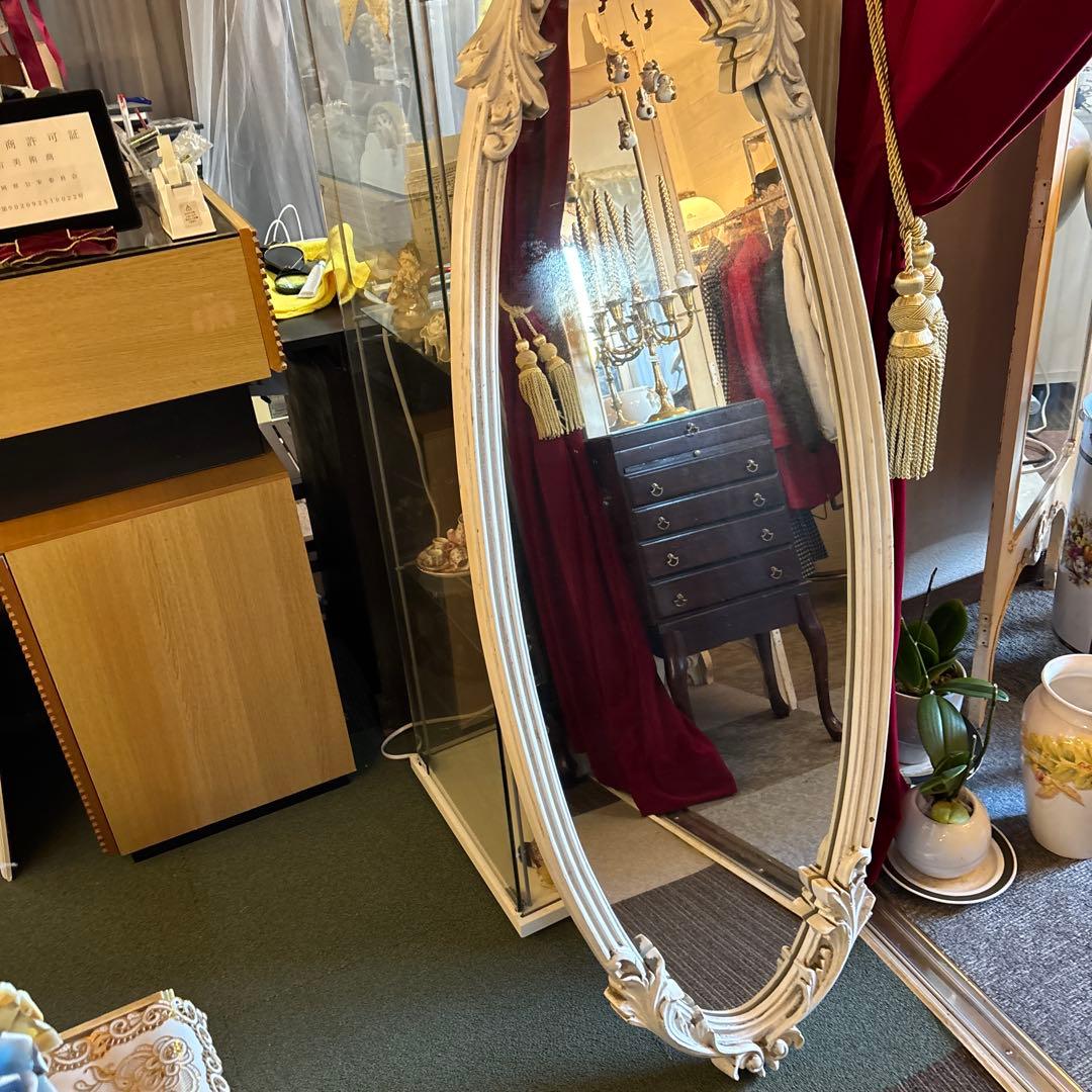 ロココ調　姫系オーバルミラー