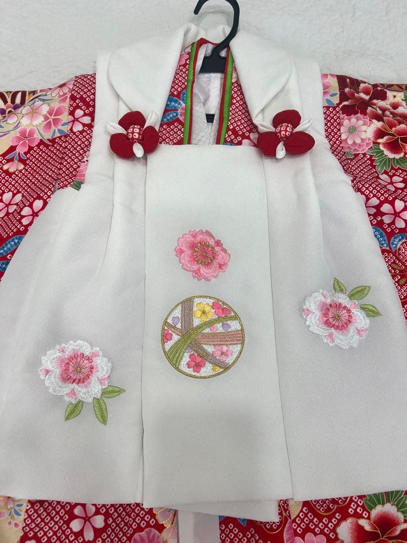 美品　花ひめ　七五三3歳　被布フルセット