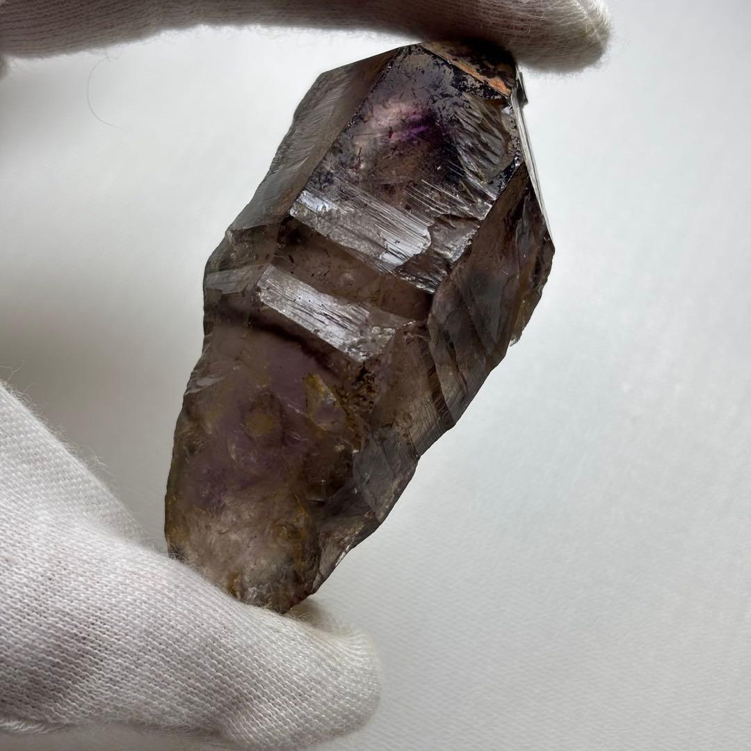 ジンバブエ産 スーパーセブン アメジストエレスチャル 原石85g