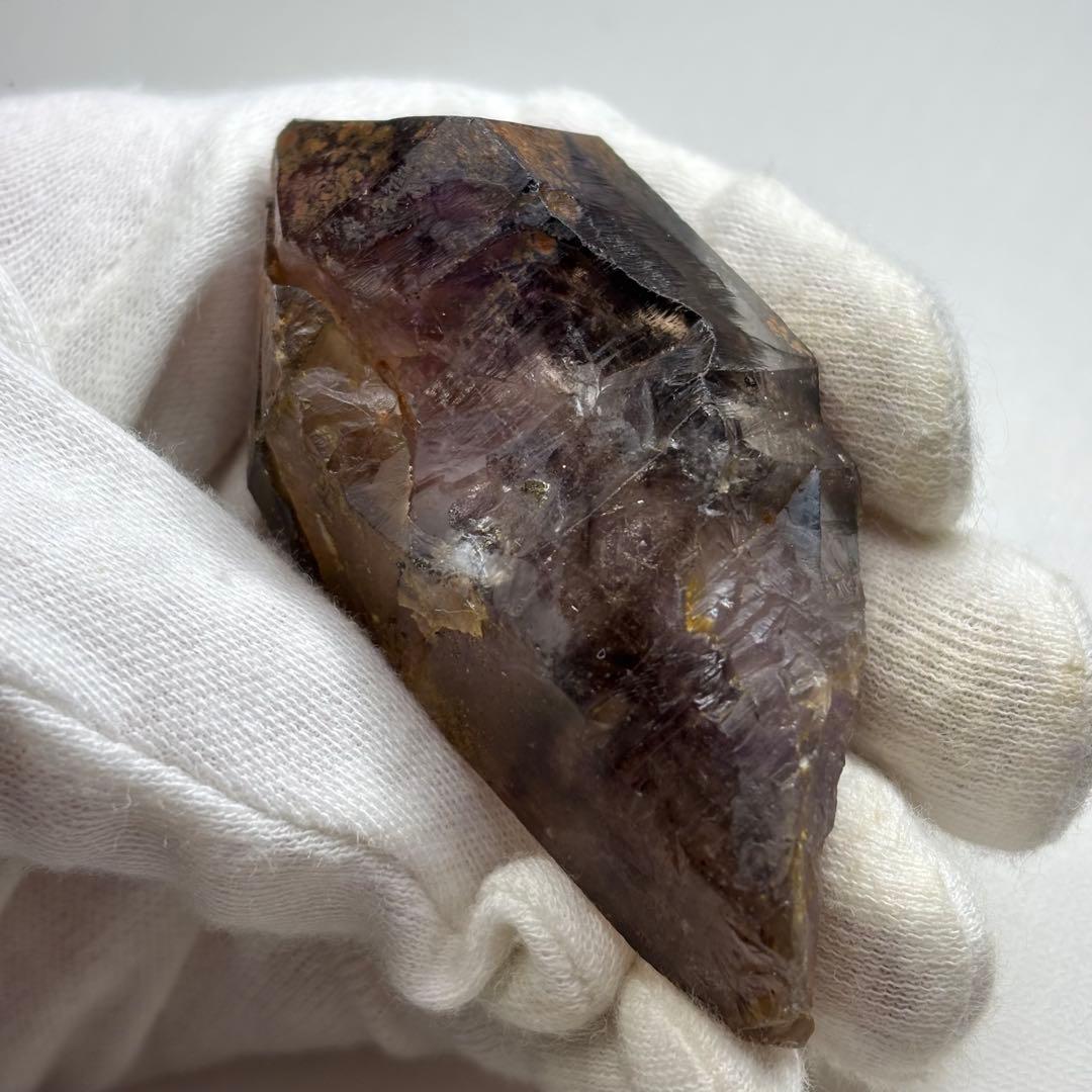 ジンバブエ産 スーパーセブン アメジストエレスチャル 原石85g