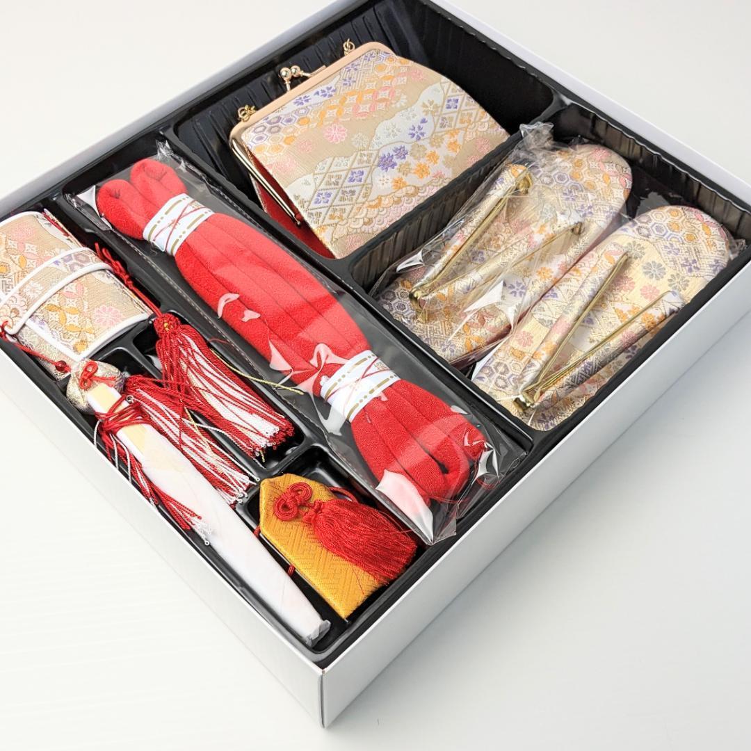 七五三 7歳 四つ身用 作り帯 筥迫セット 白