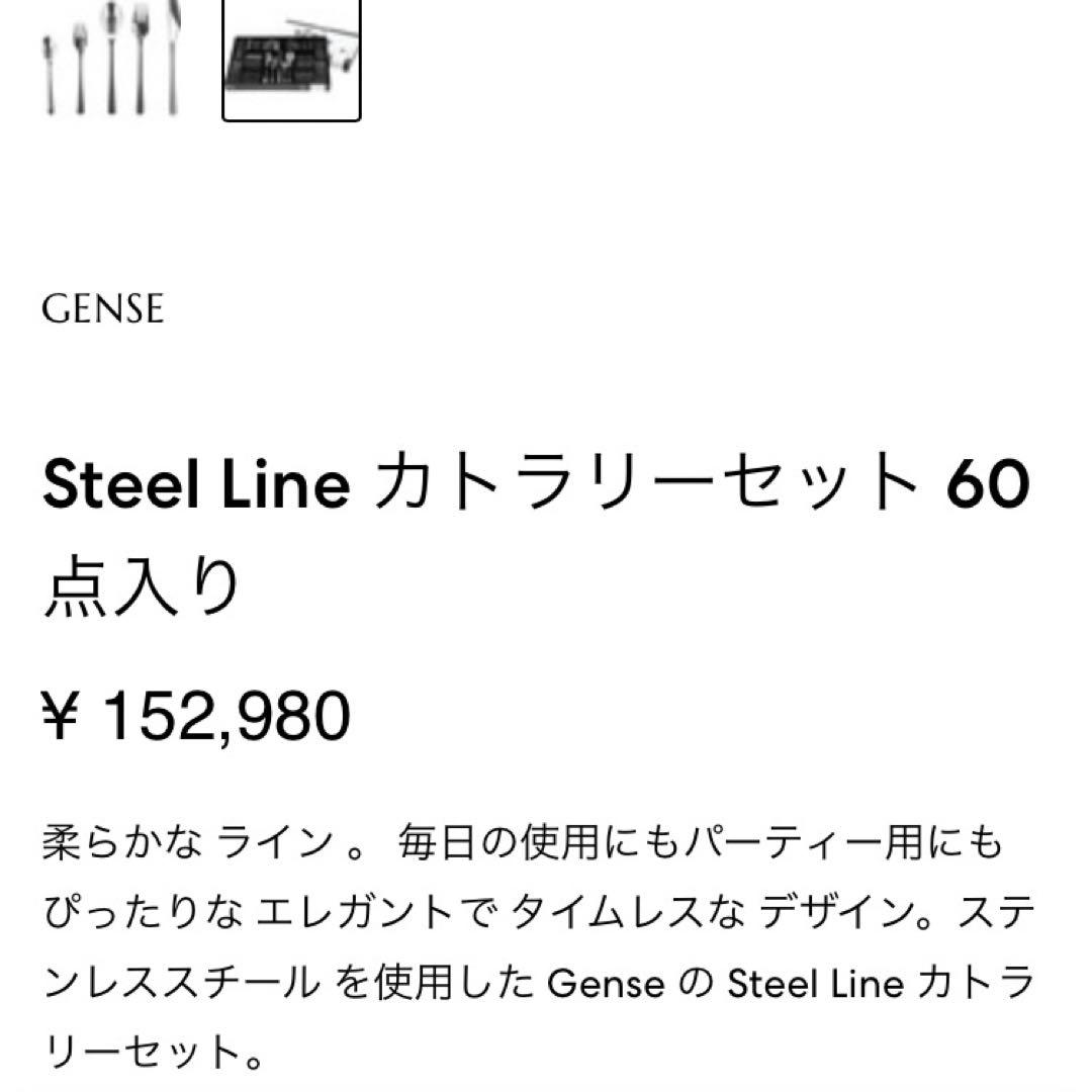 【新品】GENSE ゲンセ Steel Line カトラリーセット 60点入り