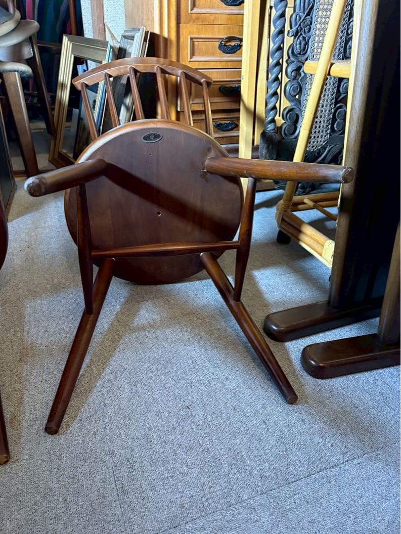秋田木工 ヴィンテージ ウィンザーチェア ペア 曲木 国産名作 当時物