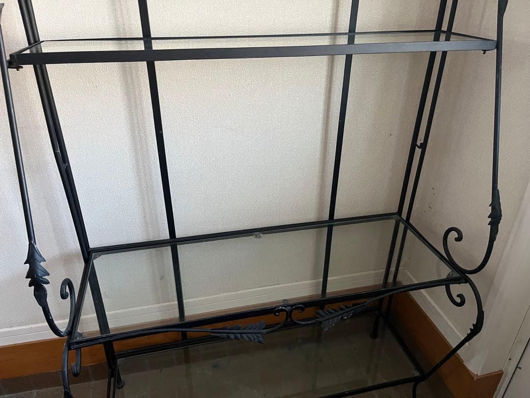 みすけ様専用‼️アイアン ガラス シェルフ 店舗什器 インテリア