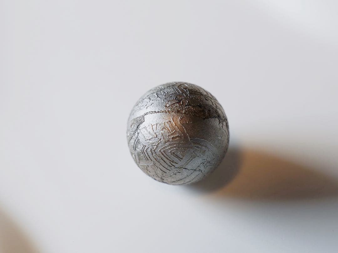 【希少】アルタイ隕石 20mm 丸玉（穴なし）ウィドマンシュテッテン模様が鮮明