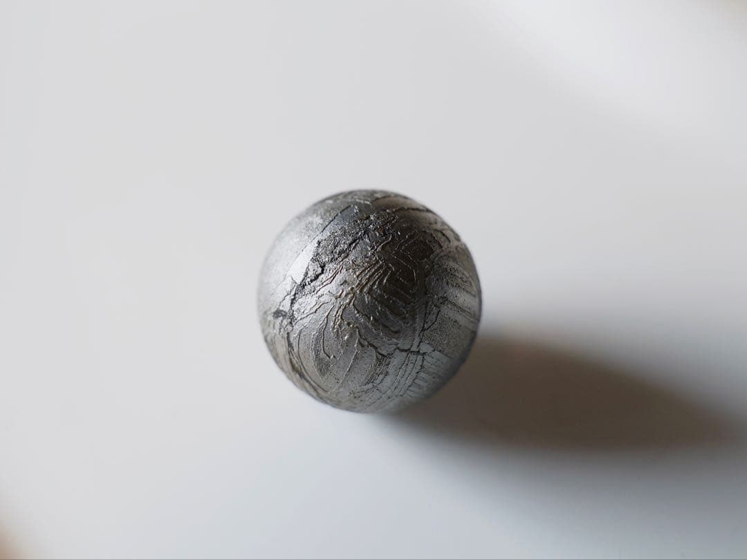 【希少】アルタイ隕石 20mm 丸玉（穴なし）ウィドマンシュテッテン模様が鮮明