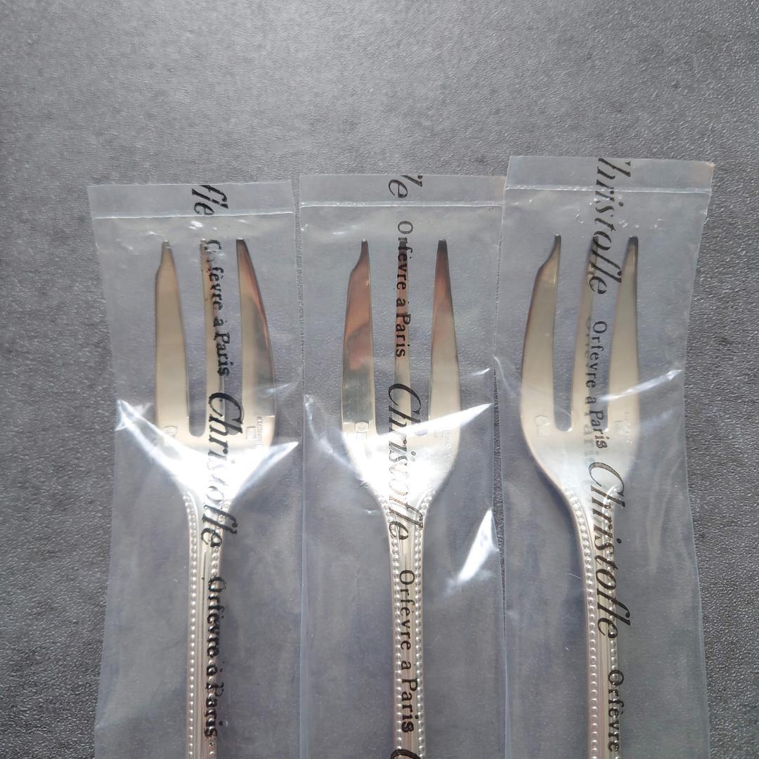クリストフル パール ケーキフォーク 未開封 3点