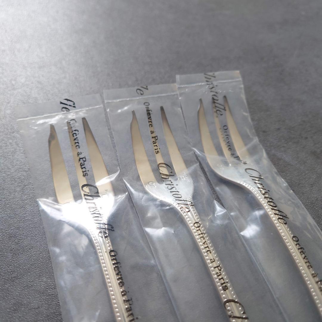 クリストフル パール ケーキフォーク 未開封 3点