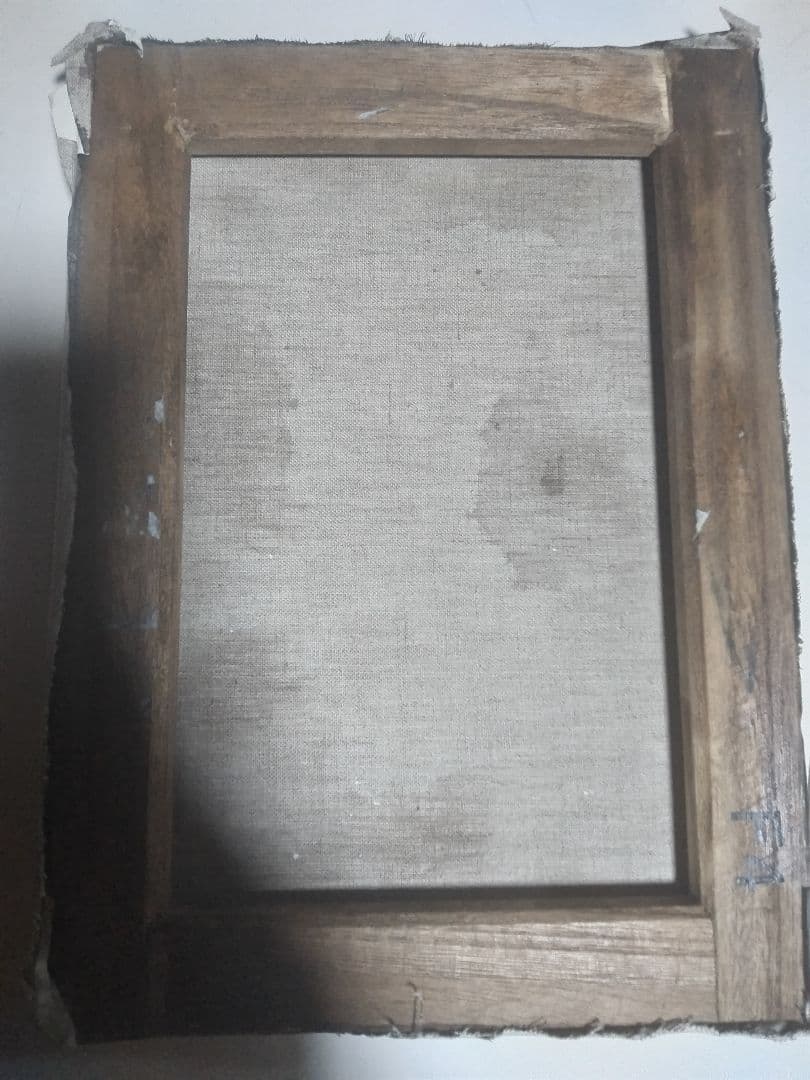 小磯良平、絵画、油彩4号、化粧する舞妓、高級額縁、肉筆、片岡珠子