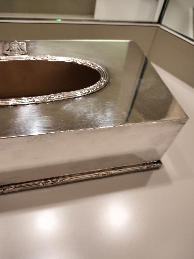 世界最高級ブランド　ティッシュボックス　シルバープレート　特注