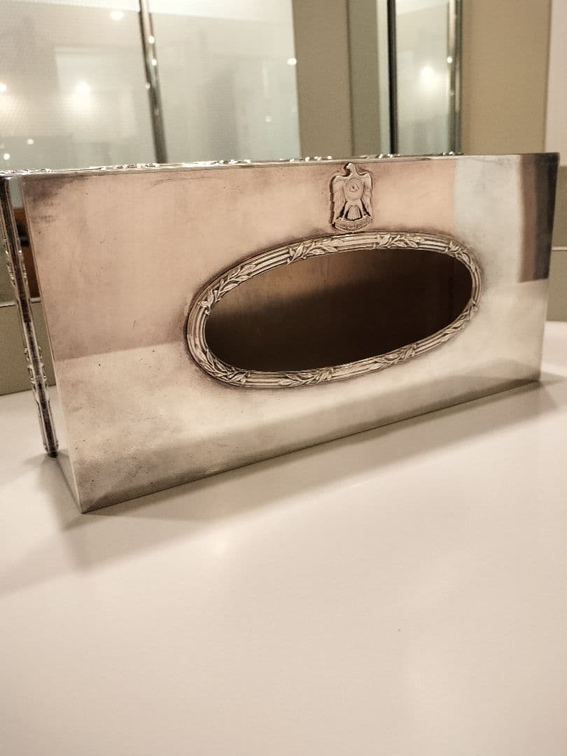 世界最高級ブランド　ティッシュボックス　シルバープレート　特注