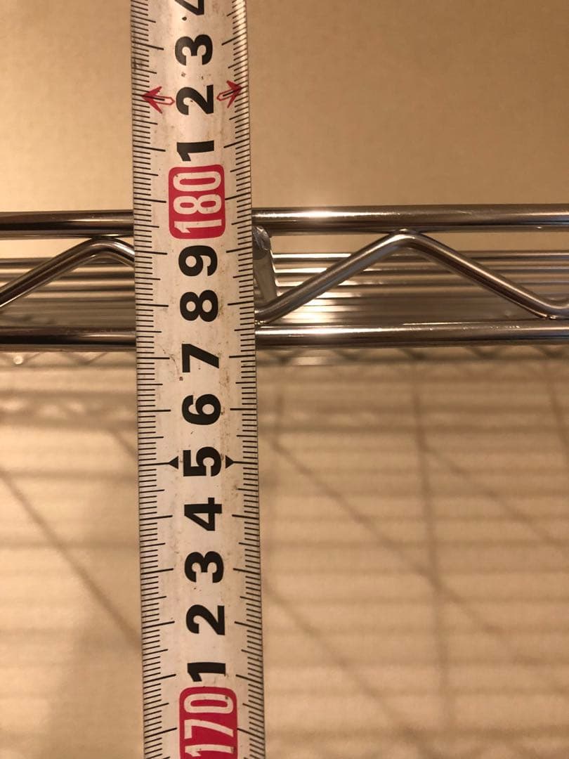 本日限定お値引‼️②5段スチールラック シルバー キャスター付き