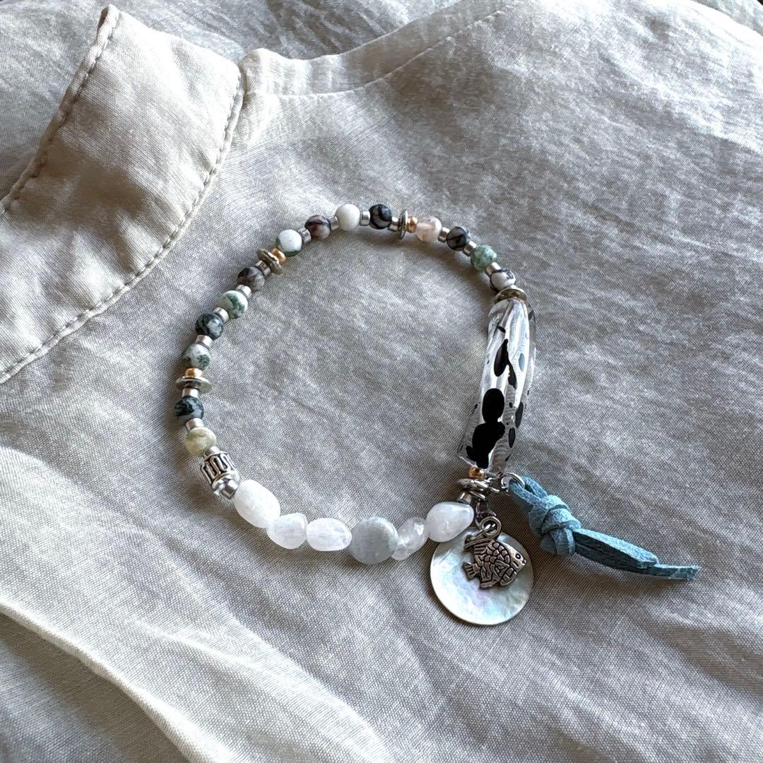 no.112 海の子魚とMottleのゴムブレス