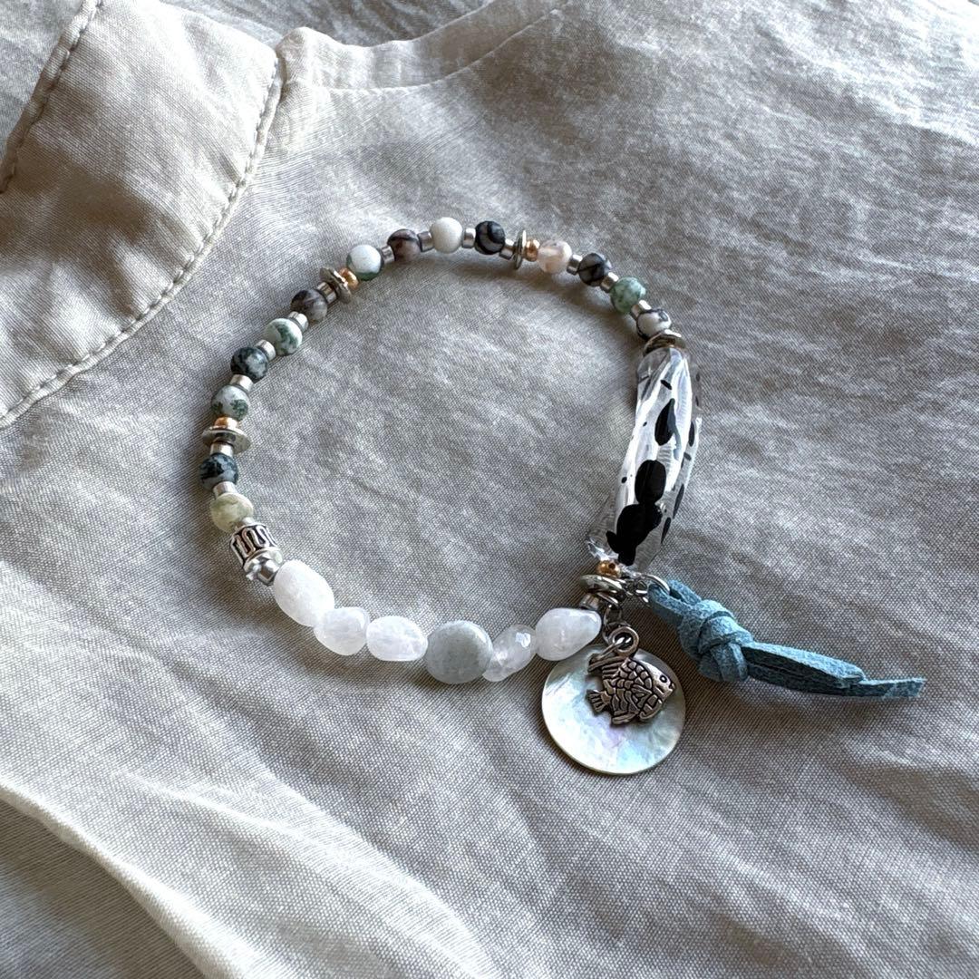 no.112 海の子魚とMottleのゴムブレス