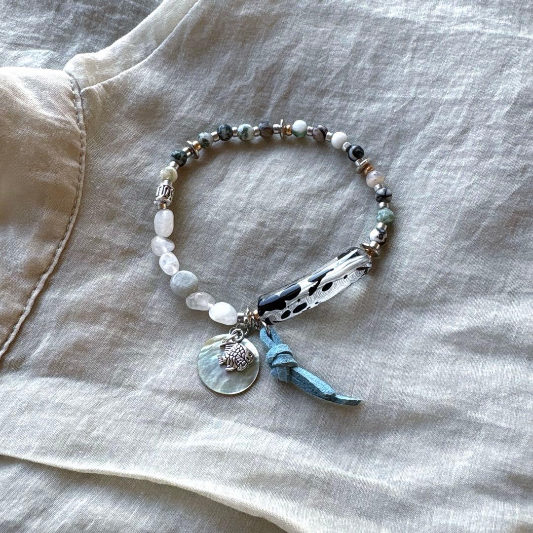 no.112 海の子魚とMottleのゴムブレス