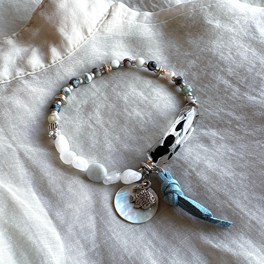 no.112 海の子魚とMottleのゴムブレス